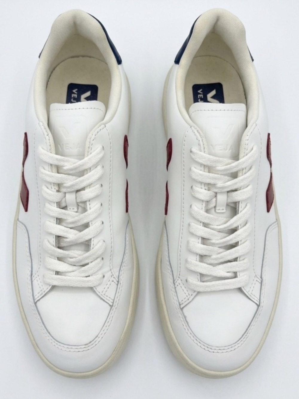 Veja 12 Sneakers White with Red and Deep Navy accents